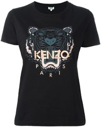 Женская черная футболка от Kenzo