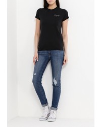 Женская черная футболка от Levi's