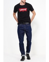 Мужская черная футболка от Levi's