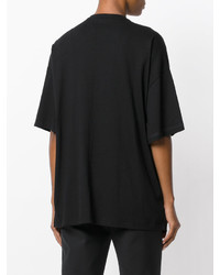 Женская черная футболка от Balmain