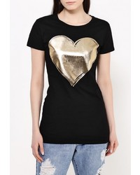 Женская черная футболка от LOST INK