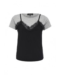 Женская черная футболка от LOST INK