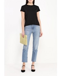 Женская черная футболка от Lusio