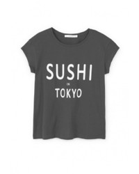 Женская черная футболка от Mango