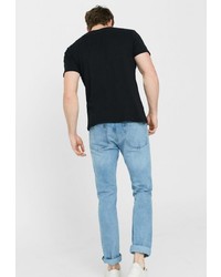 Мужская черная футболка от Mango Man