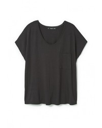 Женская черная футболка от Mango
