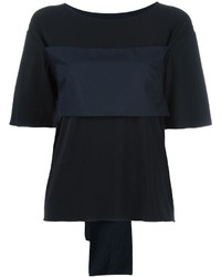 Женская черная футболка от MM6 MAISON MARGIELA