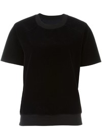 Женская черная футболка от MM6 MAISON MARGIELA