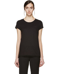 Женская черная футболка от Moncler
