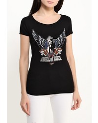 Женская черная футболка от Morgan