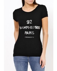 Женская черная футболка от Morgan