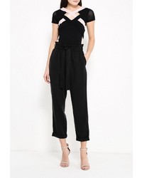 Женская черная футболка от Morgan