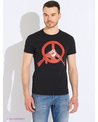 Мужская черная футболка от Moschino