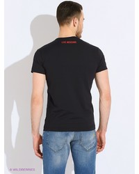 Мужская черная футболка от Moschino