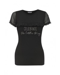 Женская черная футболка от Motivi