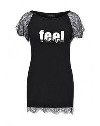 Женская черная футболка от Motivi