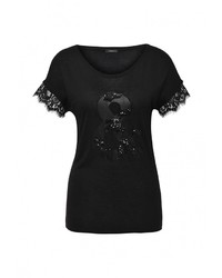 Женская черная футболка от Motivi