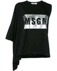 Женская черная футболка от MSGM