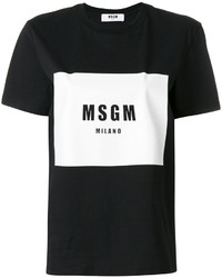 Женская черная футболка от MSGM
