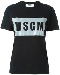 Женская черная футболка от MSGM