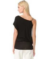 Женская черная футболка от Barbara Bui