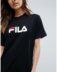Женская черная футболка от Fila