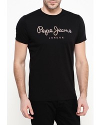 Мужская черная футболка от Pepe Jeans