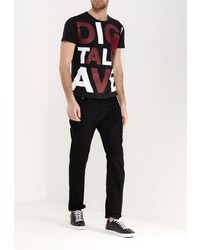 Мужская черная футболка от Piazza Italia