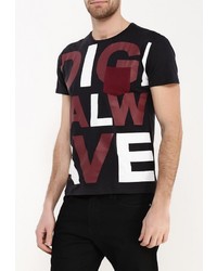 Мужская черная футболка от Piazza Italia