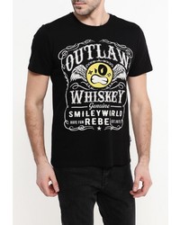 Мужская черная футболка от Piazza Italia