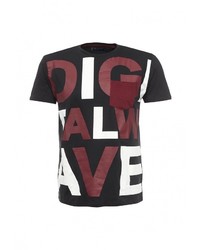 Мужская черная футболка от Piazza Italia