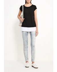 Женская черная футболка от Rifle