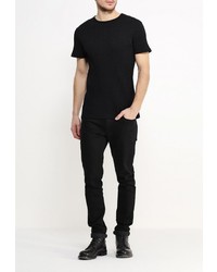 Мужская черная футболка от River Island