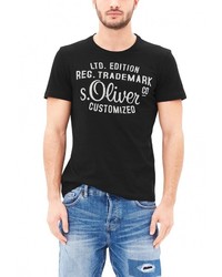 Мужская черная футболка от s.Oliver