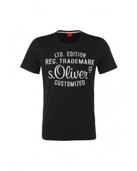 Мужская черная футболка от s.Oliver