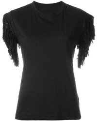 Женская черная футболка от Sacai