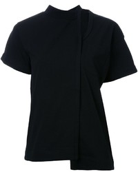 Женская черная футболка от Sacai