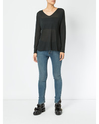 Женская черная футболка от Lamberto Losani