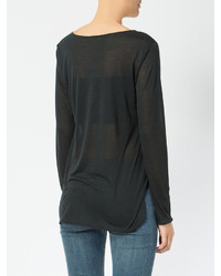 Женская черная футболка от Lamberto Losani