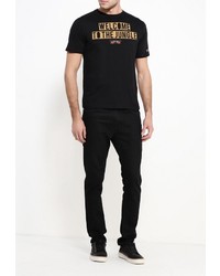 Мужская черная футболка от SPRINGFIELD