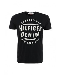 Мужская черная футболка от Tommy Hilfiger Denim