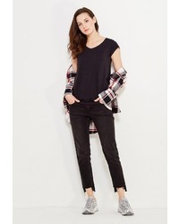 Женская черная футболка от Top Secret