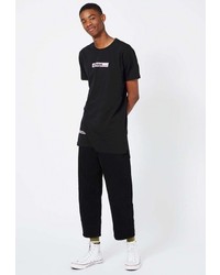 Мужская черная футболка от Topman