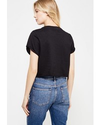 Женская черная футболка от Topshop