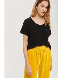 Женская черная футболка от Topshop