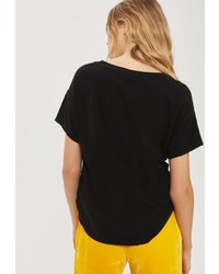 Женская черная футболка от Topshop