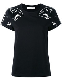 Женская черная футболка от Valentino