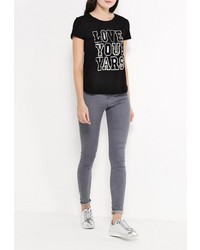 Женская черная футболка от Zeza