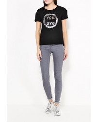 Женская черная футболка от Zeza