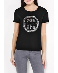 Женская черная футболка от Zeza